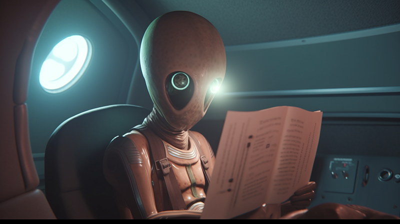 Robot reading the news